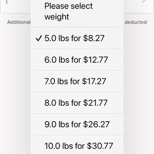 Additional Postage Over 5 Pounds